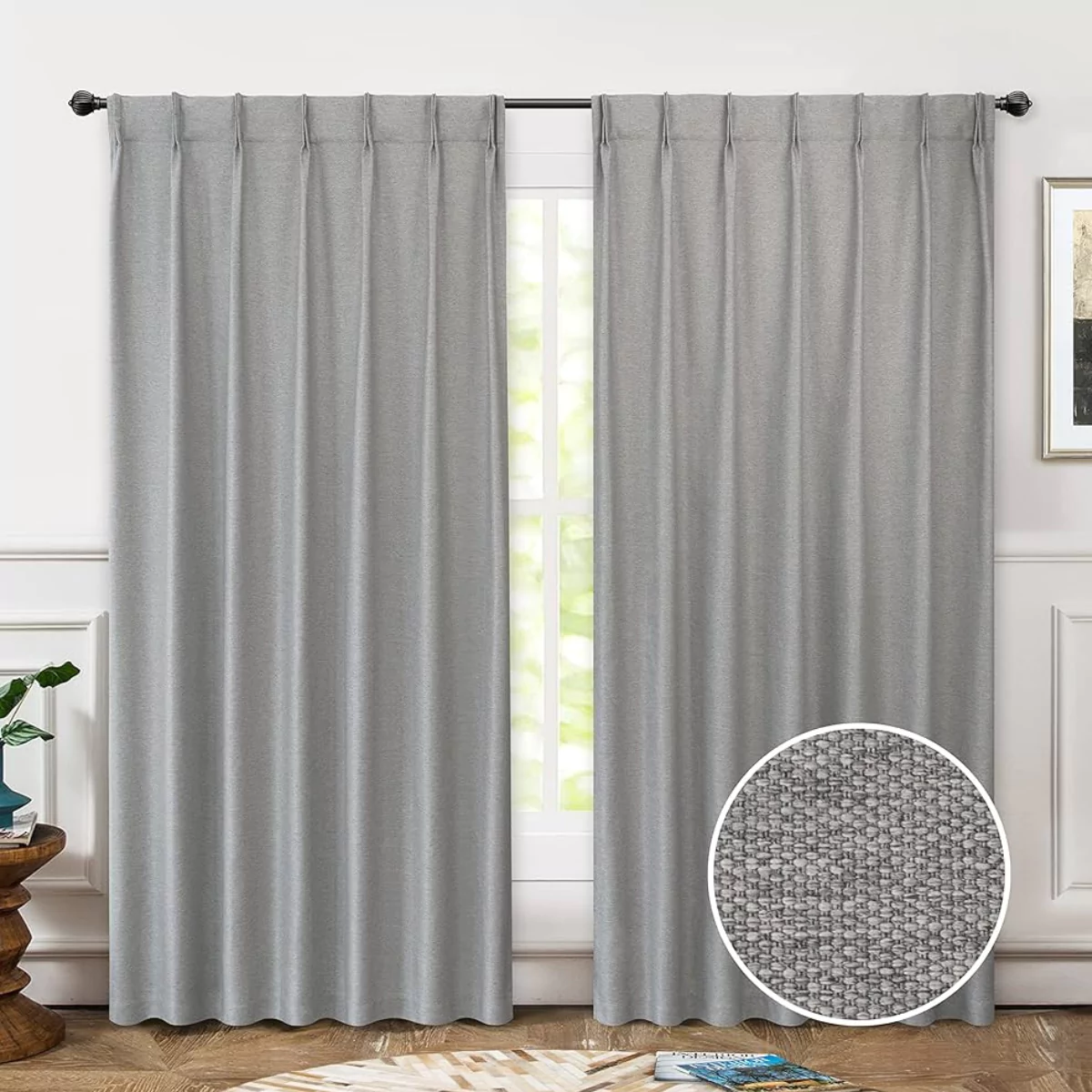 Pinch Pleat Blackout Curtains (Manual) | Instylea | UAE Curtains