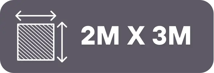 2m by 3m Curtain Size Logo