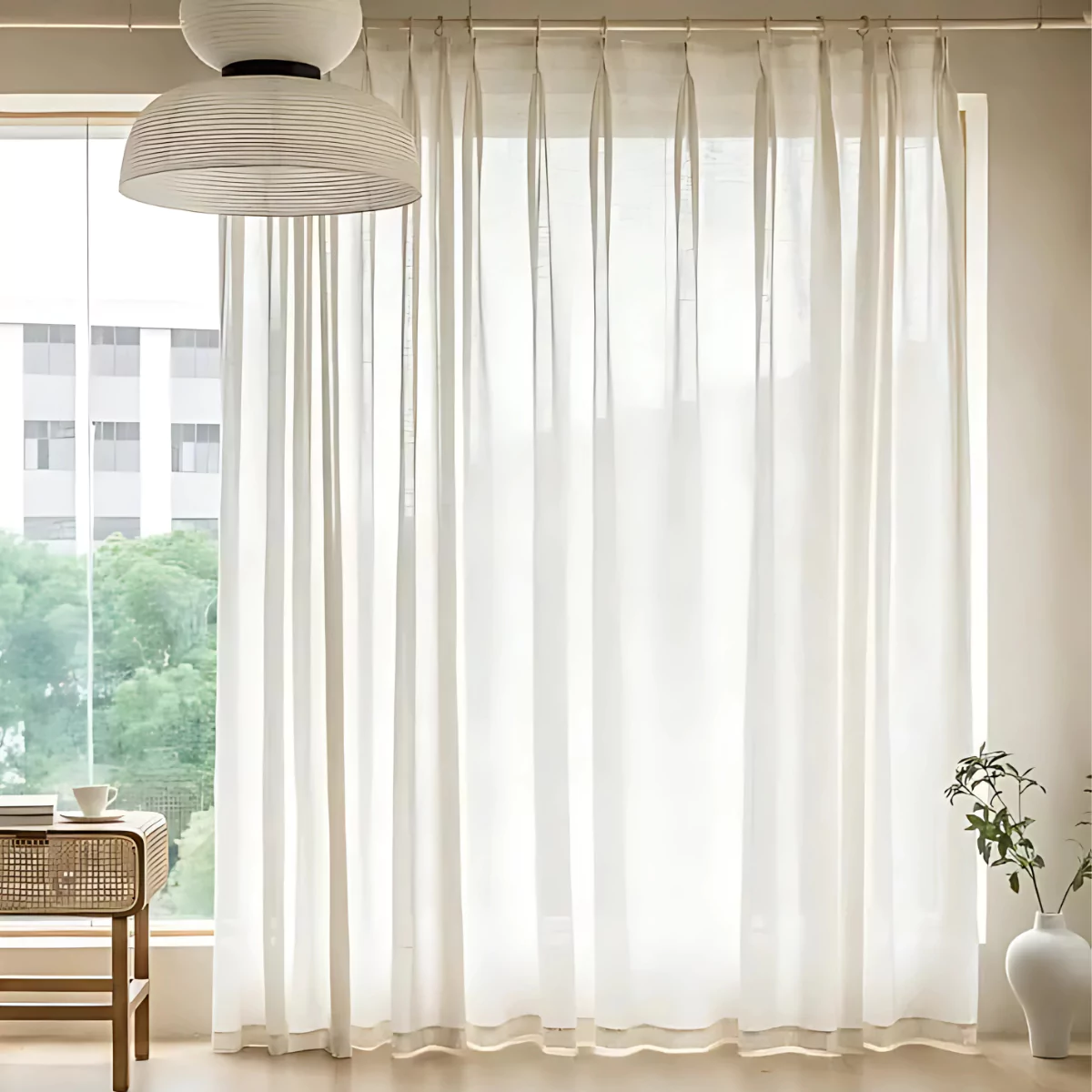 Pinch Pleat Sheer Curtains (Manual) | Instylea | UAE Curtains