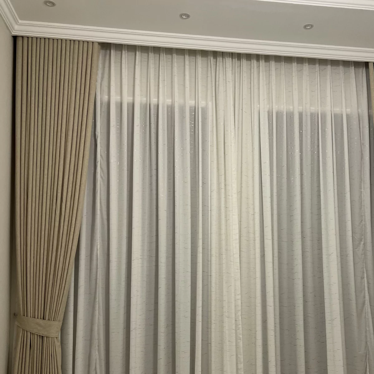 Wavy Layered Curtains (Manual) | Instylea | UAE Curtains