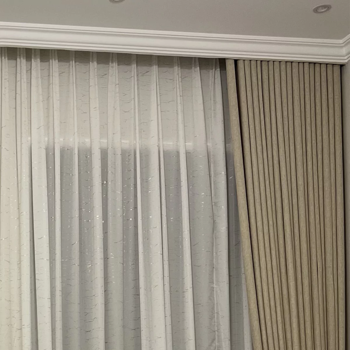 Wavy Layered Curtains (Manual) | Instylea | UAE Curtains