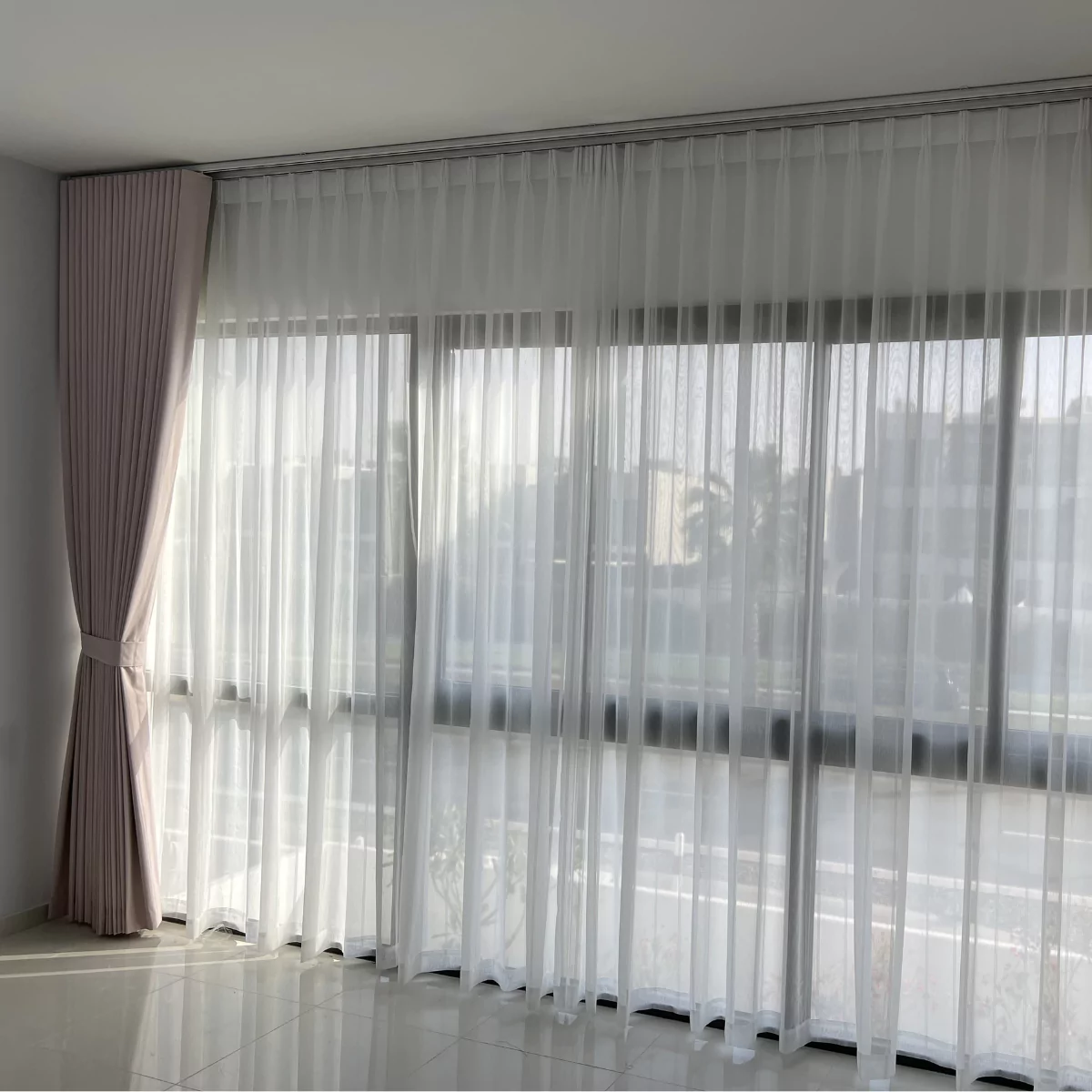 Wavy Layered Curtains (Manual) | Instylea | UAE Curtains