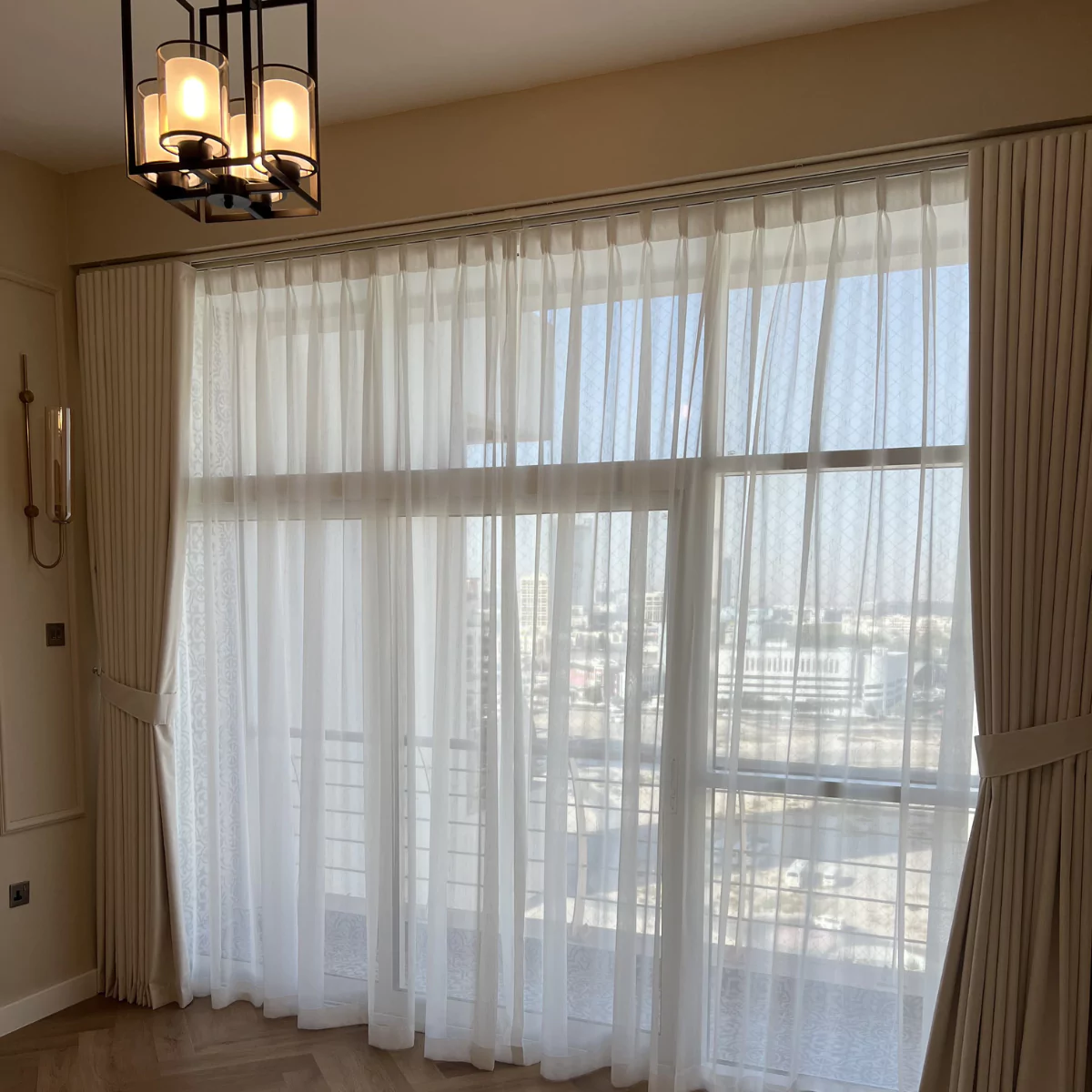 Wavy Layered Curtains (Manual) | Instylea | UAE Curtains