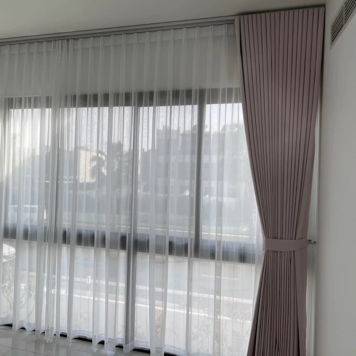 Wavy Layered Curtains (Manual) | Instylea | UAE Curtains