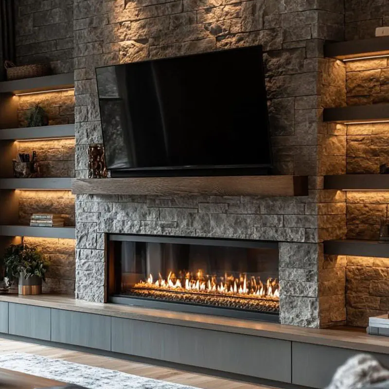 Fireplace Media Wall | Instylea | UAE TV Units