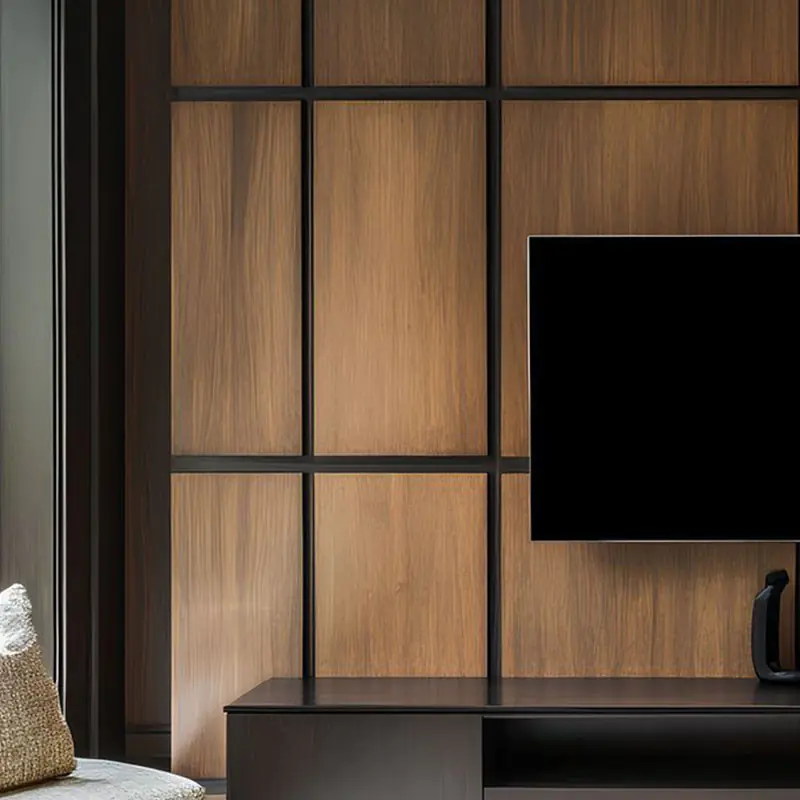 Wooden Panel Media Wall | Instylea | UAE TV Units