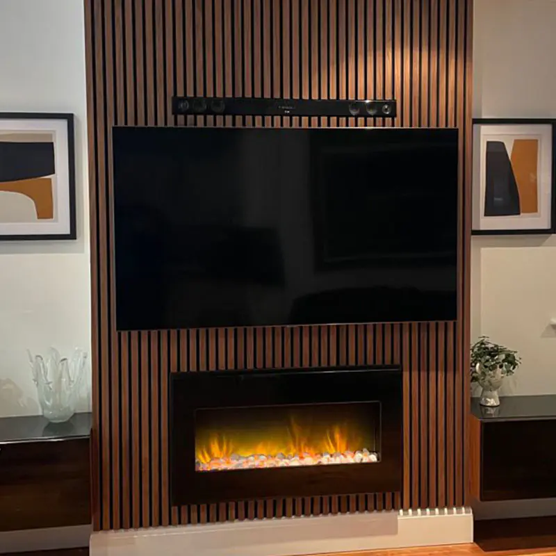 Wooden Panel Media Wall | Instylea | UAE TV Units