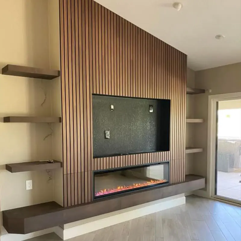 Wooden Panel Media Wall | Instylea | UAE TV Units