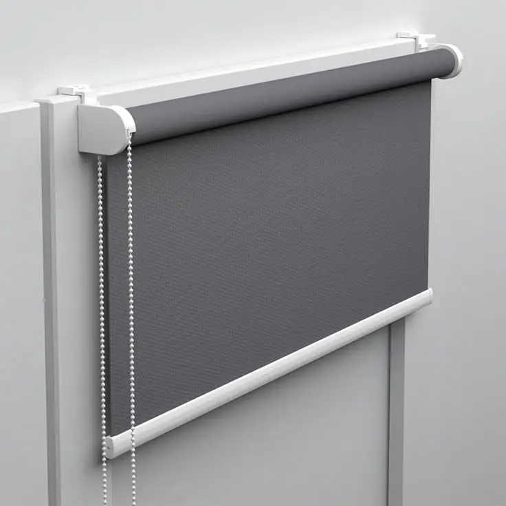 Gray roller blind with chain mechanism
