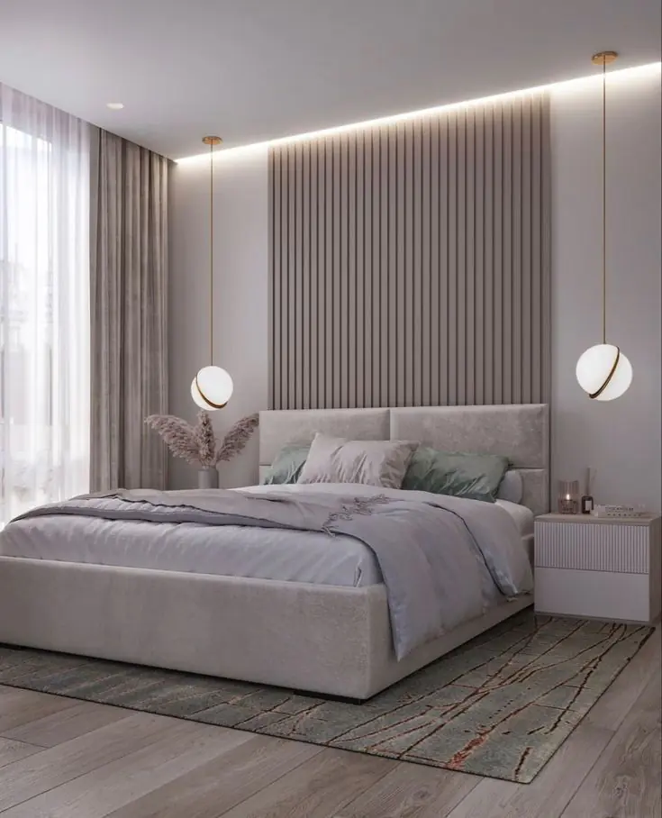 bedroom interior design 2025 Trend 1, Sleep-friendly, human-centric lighting in the bedroom