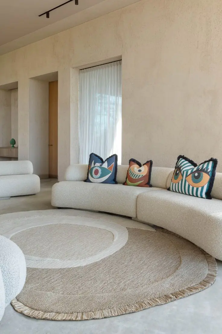 carpets and rugs arranged in a UAE majlis