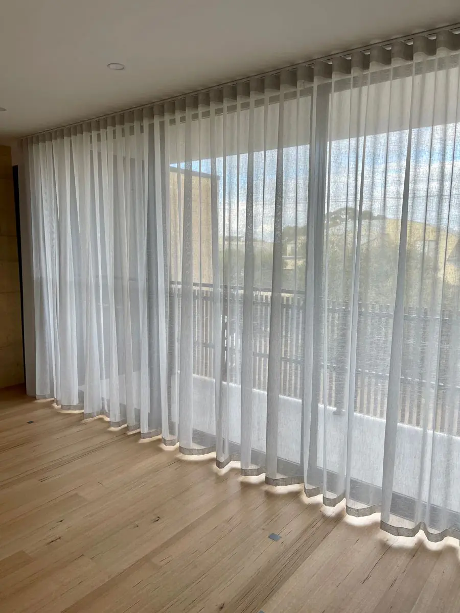 modern curtain ideas for living room with tall pearl sheers and stone velvet dim outs