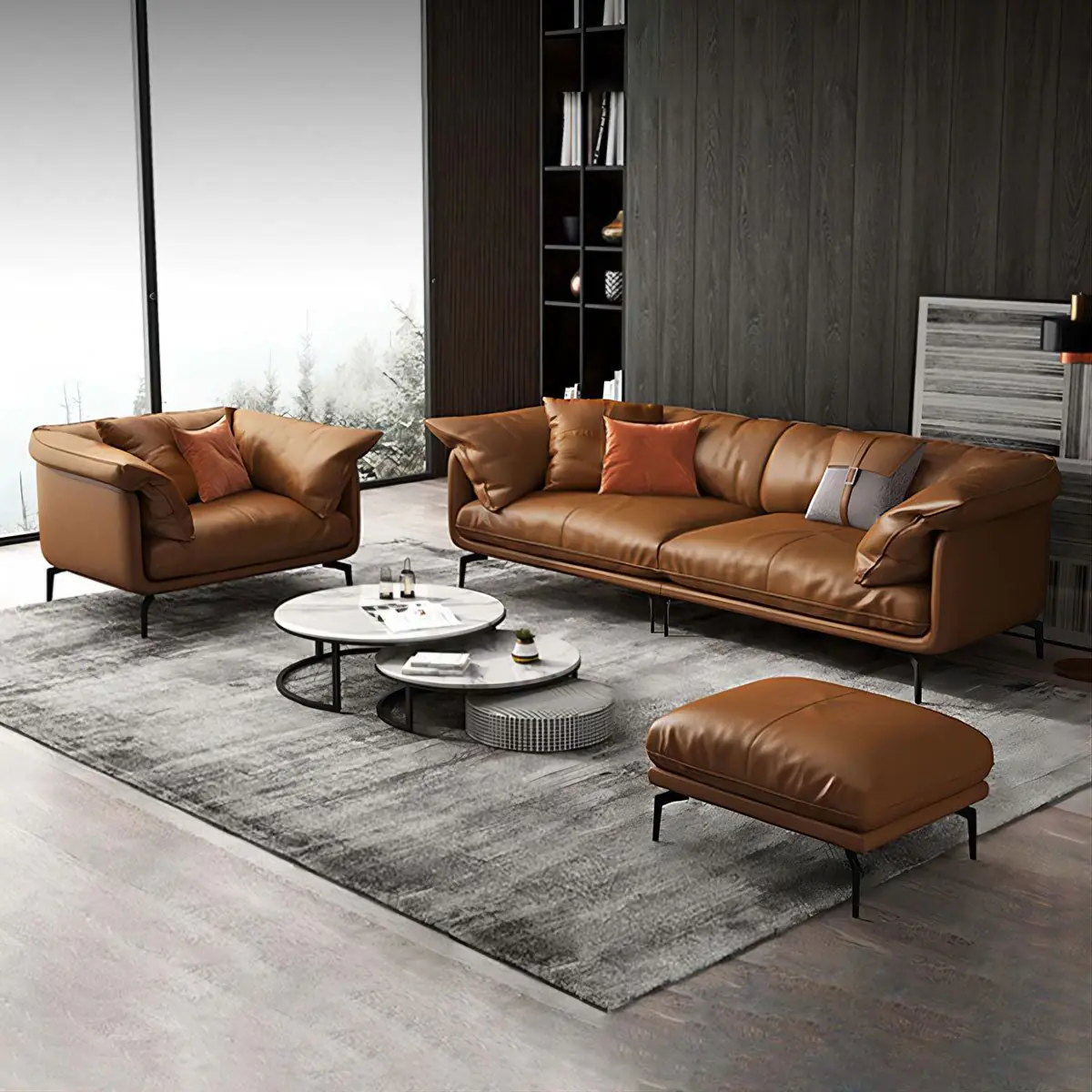 The first sit, how a room chooses its hero that is leather couch
