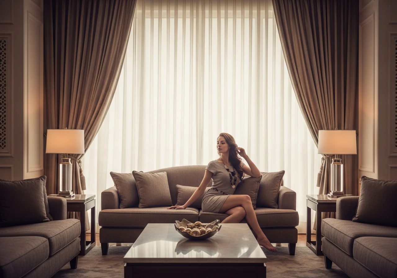 Living Room Curtains Dubai, Modern, Sheer & Blackout Designs for Every Home | Instylea Interior | United Arab Emirates