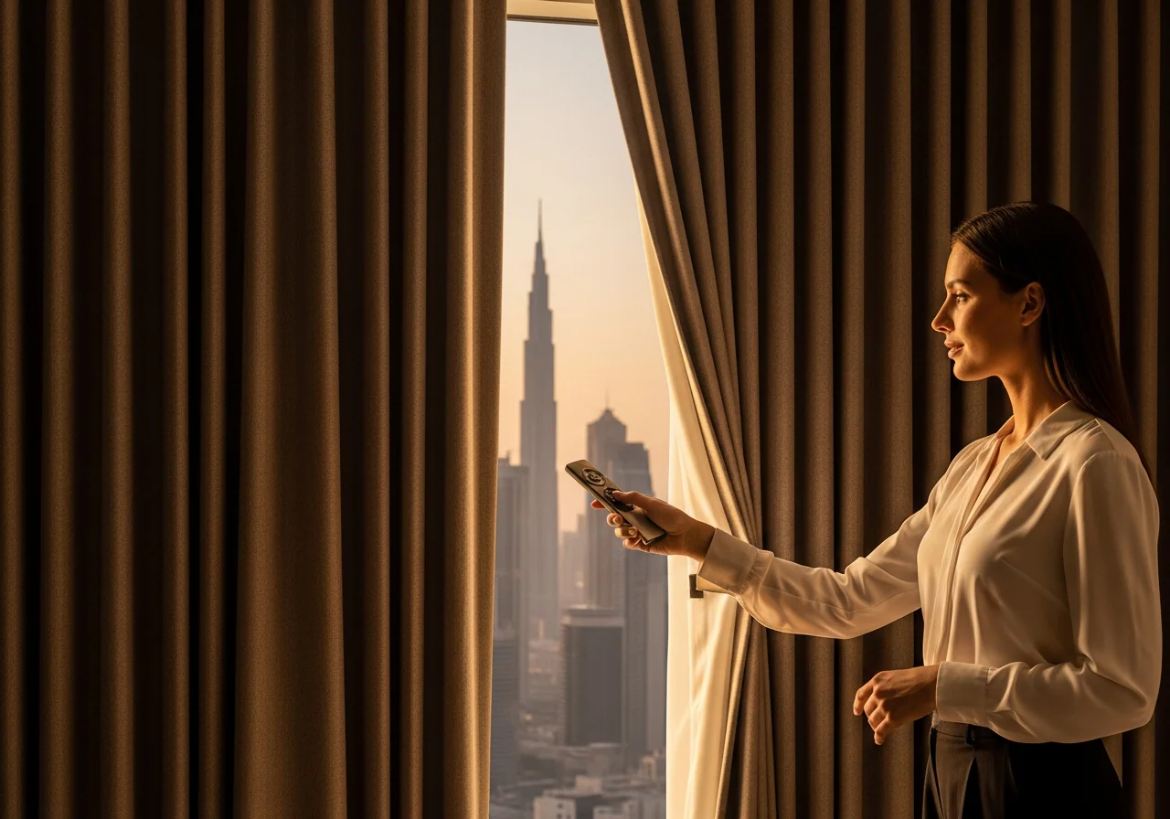 Motorised Curtains in Dubai Power, wiring, and what to do if you have no wires