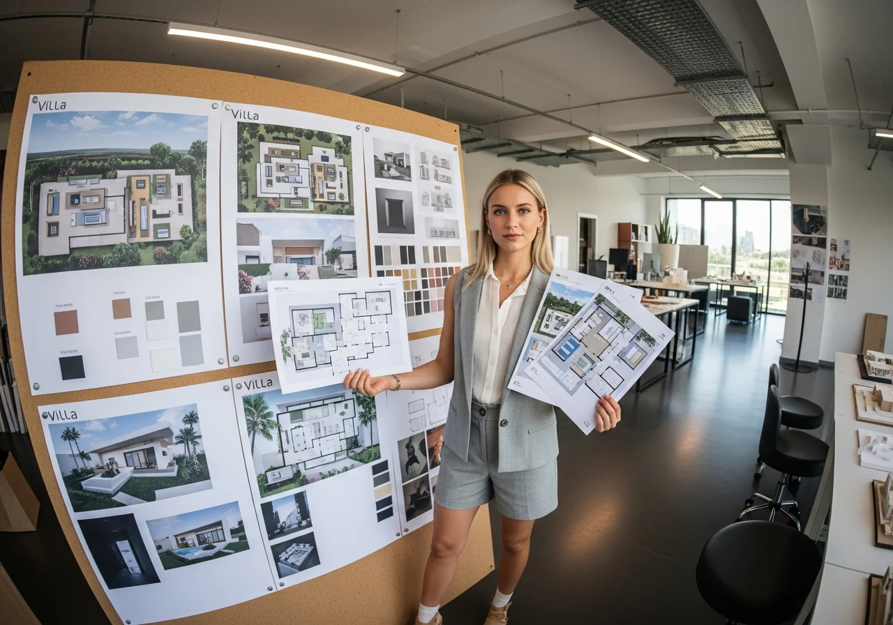 2D, 3D, and full floor designs for Business Bay offices