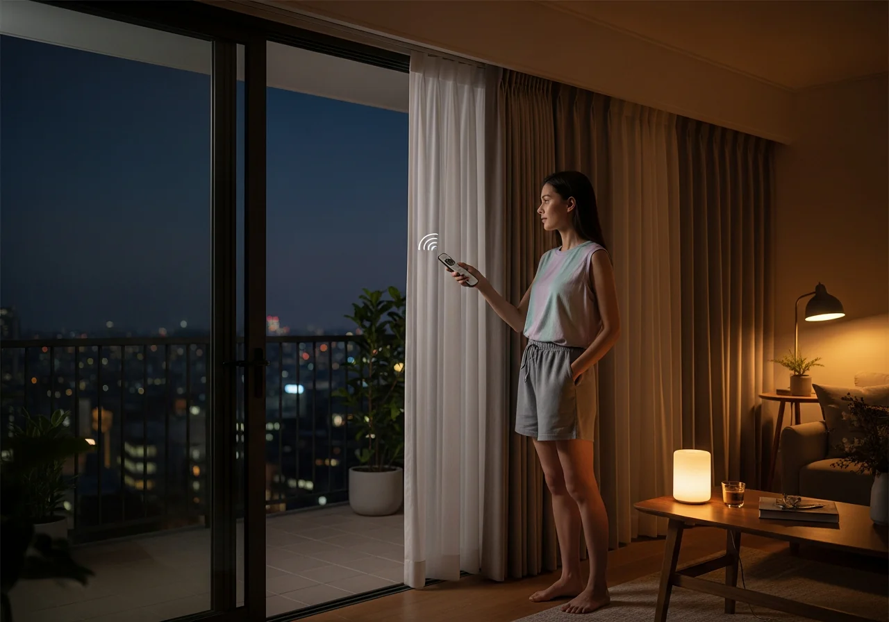 Motorised curtains in homes, villas and apartments