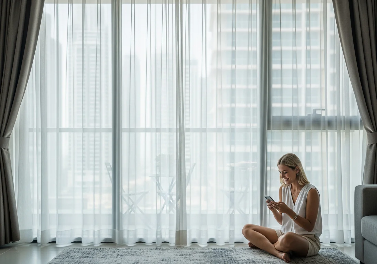 Linen curtains dubai and calm natural style