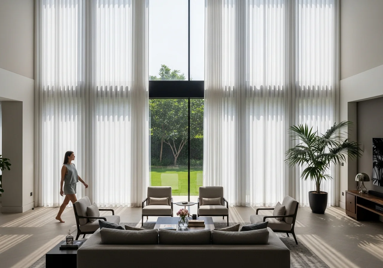 Chiffon in high rise apartments sheer drapes for living room