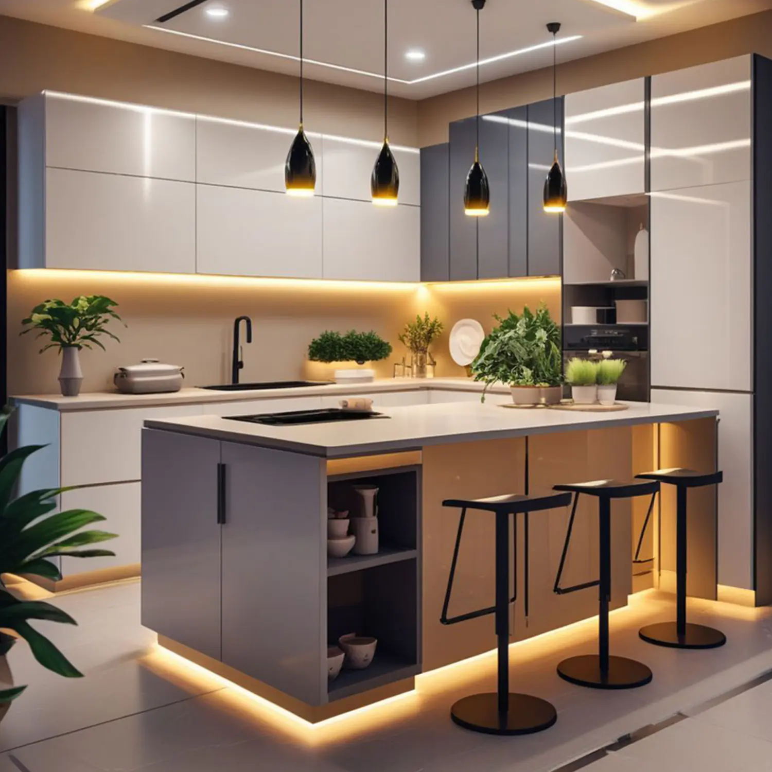 Kitchen Island | Instylea | Kitchen Interior | Dubai | UAE