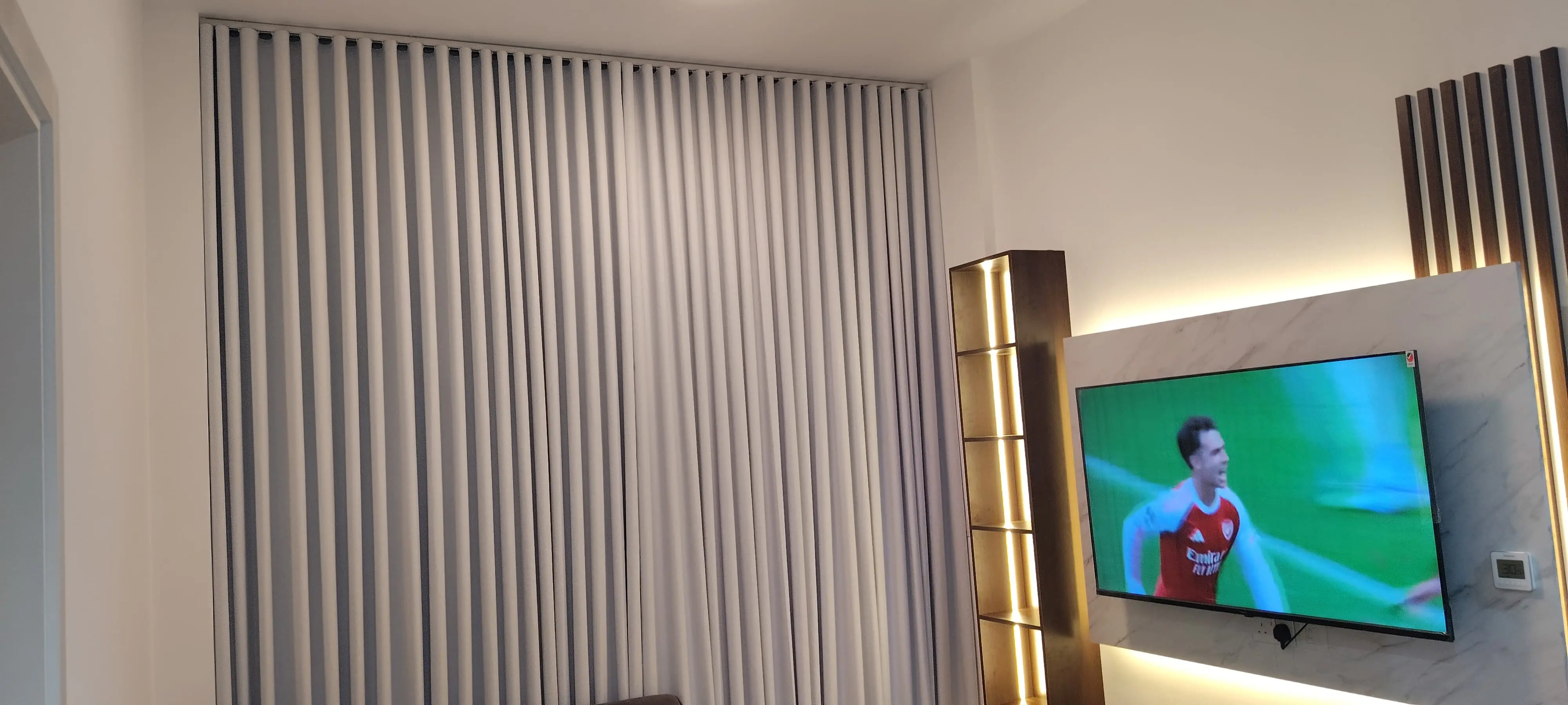 TV media wall and curtains installation in Damac Hills Dubai (64) TV media wall and curtains installation in Damac Hills Dubai (64)
